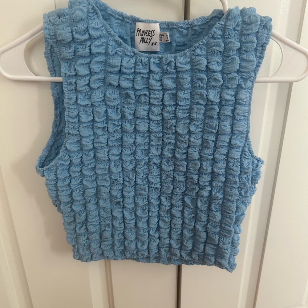 Blue bubble top
